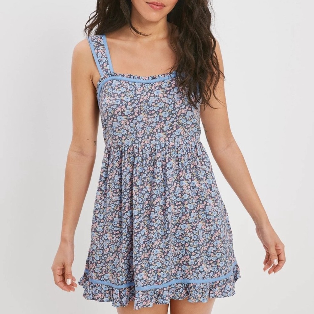 American eagle 🦅 ♥️ Floral Blue Dress